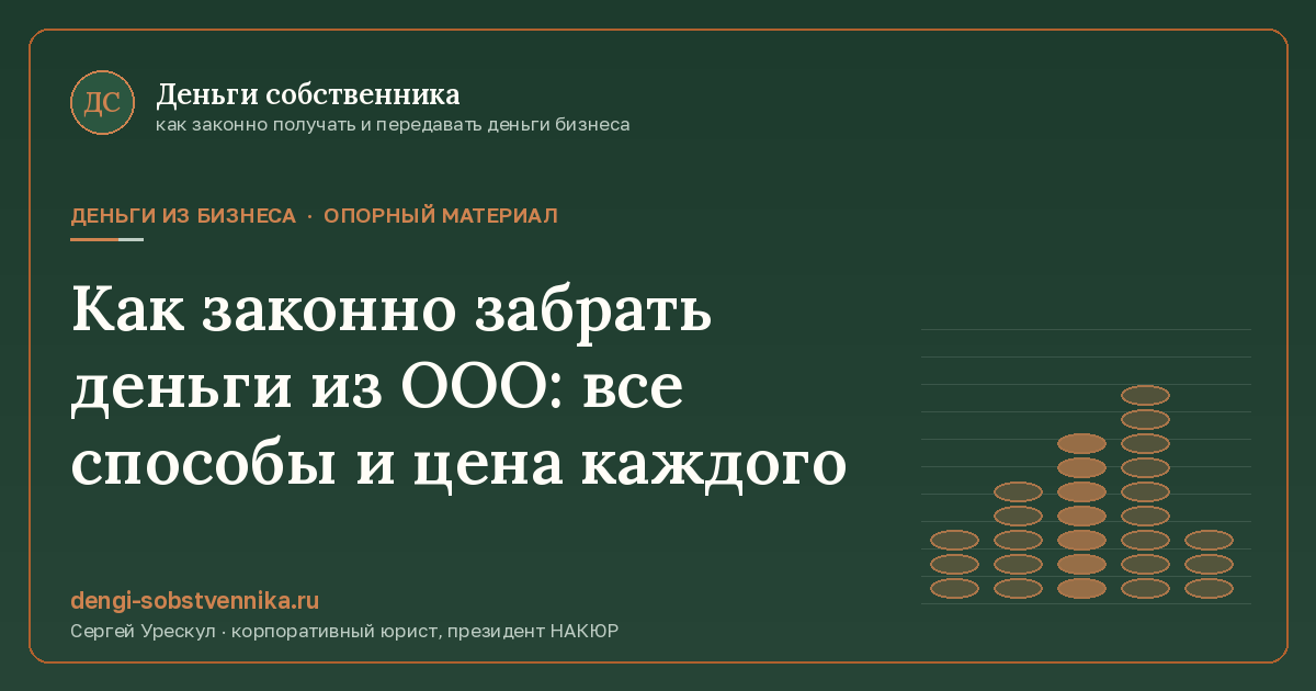 Как законно забрать деньги из ООО: все способы и цена каждого - иллюстрация к материалу раздела «Деньги из бизнеса»