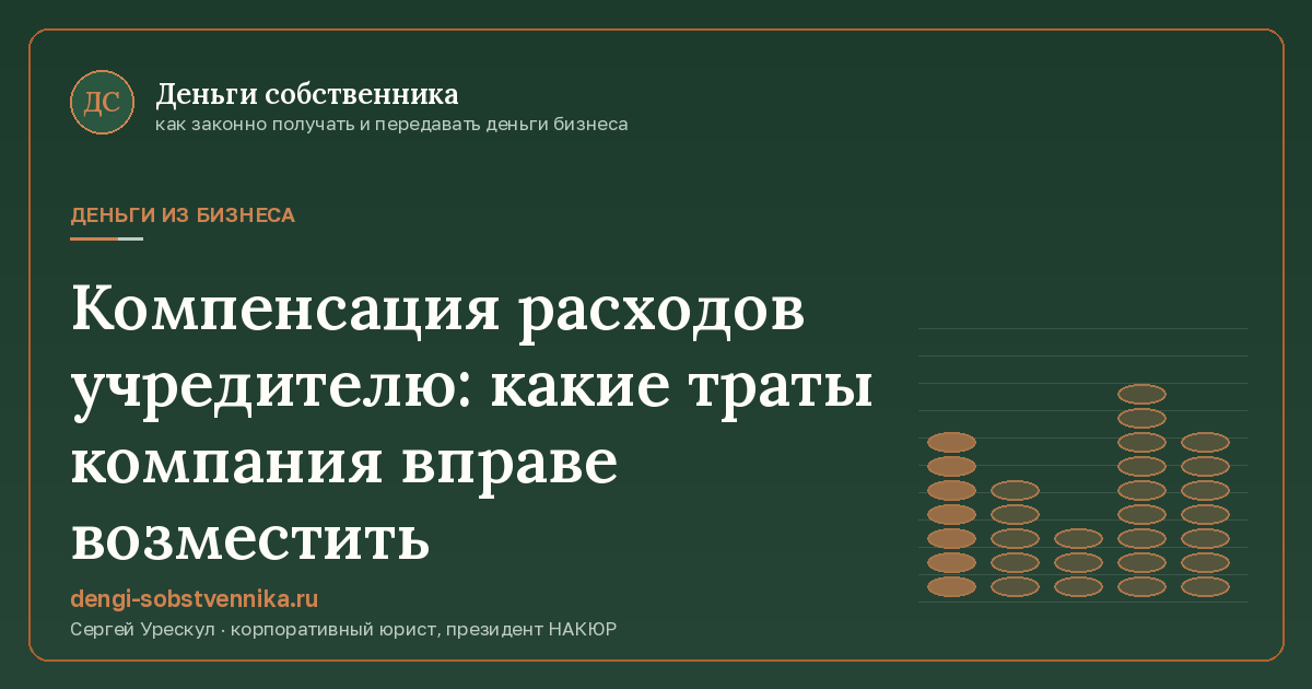 Компенсация расходов учредителю: какие траты компания вправе возместить - иллюстрация к материалу раздела «Деньги из бизнеса»