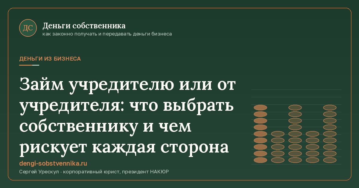Займ учредителю или от учредителя: что выбрать собственнику и чем рискует каждая сторона - иллюстрация к материалу раздела «Деньги из бизнеса»